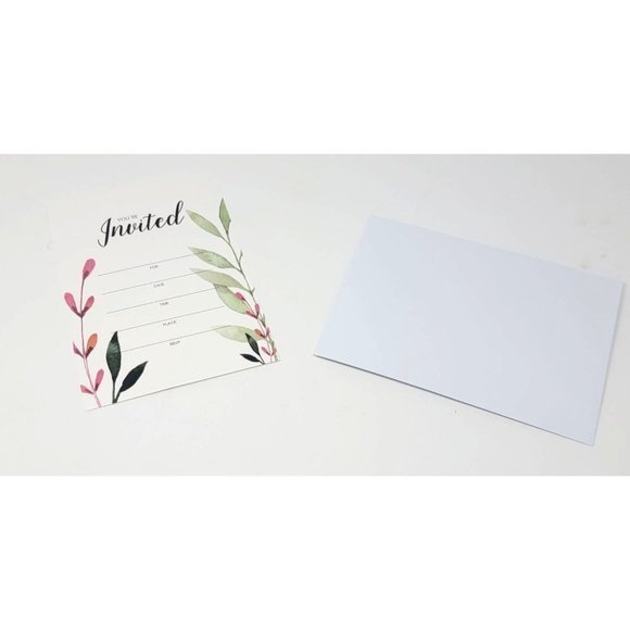 You're Invited Blank Invitation Cards 25 Pack‎ With Envelopes - Picture 2 of 2